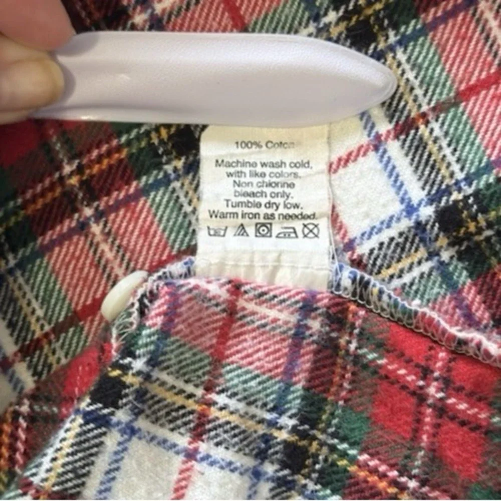Madewell Womens Plaid Flannel Ex-Boyfriend Shirt Red Gray XS Button Down E5805